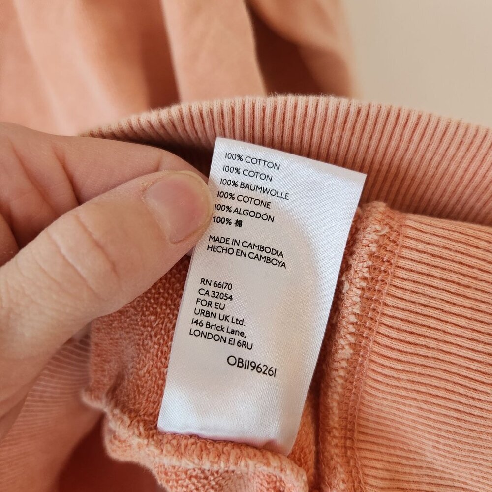 Pilcro Anthropologie Donna Tunic Pullover Sweatshirt Coral Rose Women's XL - Picture 7 of 7